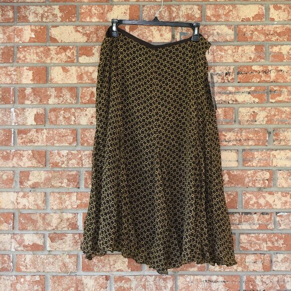 Anne Klein Dresses & Skirts - Anne Klein Brown Silk Skirt